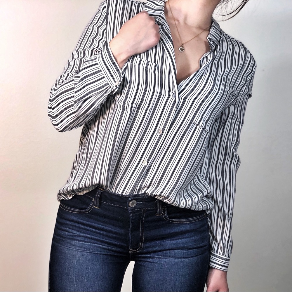 Striped Oversized Button Down